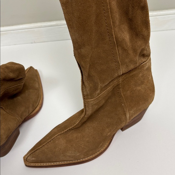 NWOT Free People Sway Low Brown Suede Knee-High Boots - 39/8.5 - Picture 13 of 15